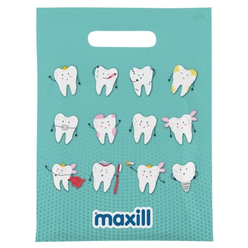 Maxill 9" x 11.8" Plastic Patient Giveaway Bag, T