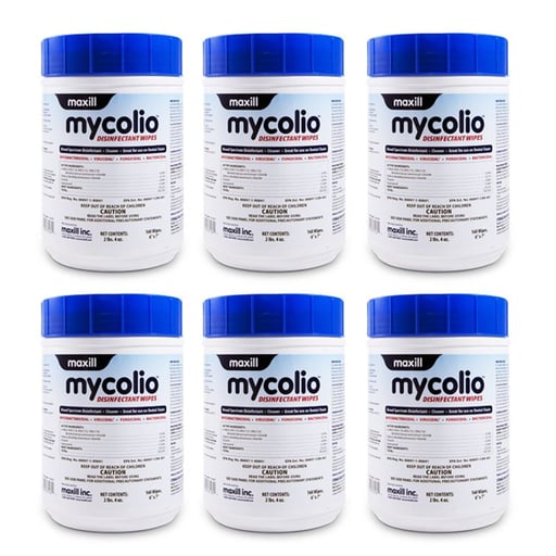 mycolio 6" x 7" Cleaner/Disinfectant Wipes, 160 W