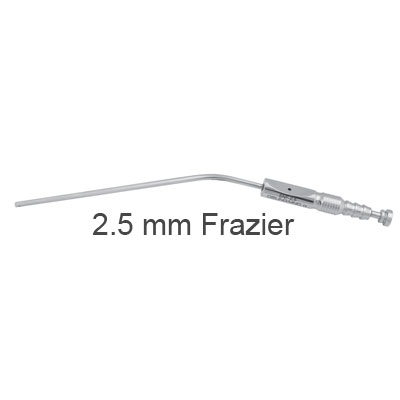 Osung 2.5 mm Frazier surgical suction tip, made w