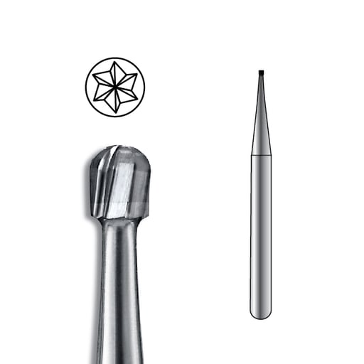 Pac-Dent FG #1/4 Round Carbide Bur, clinic pack o