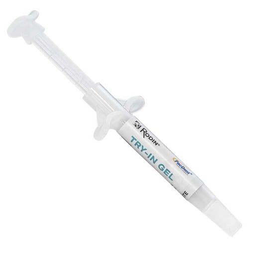 Rodin Try-In Gel Syringe, White, 3gm, 1/Pk