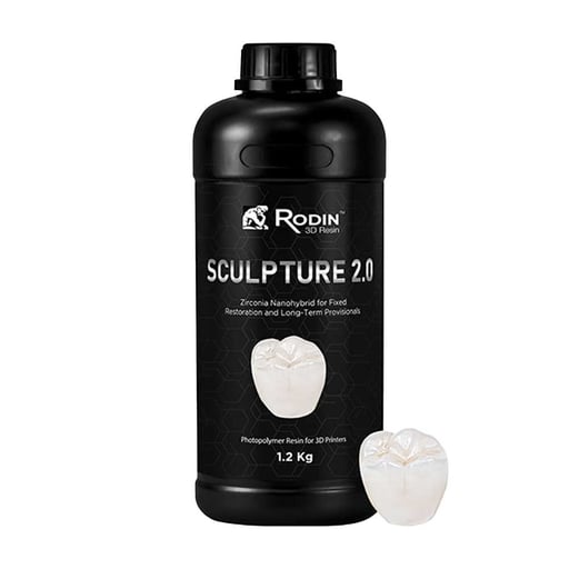 Rodin Sculpture 2.0 Zirconia-Infused 3D Printing Resin