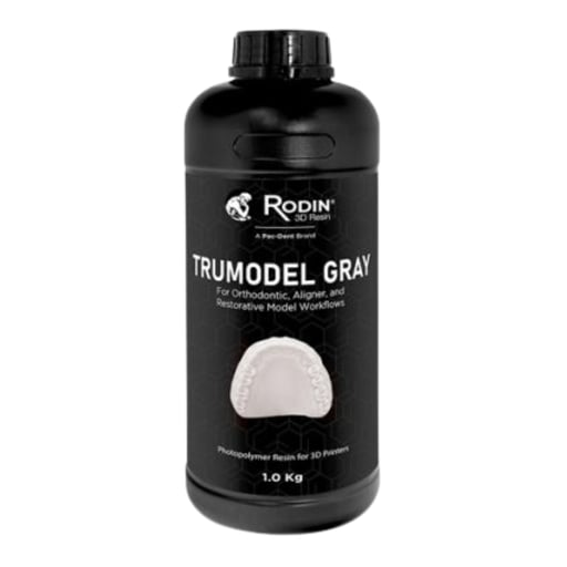 Rodin TruModel 3D Printer Resin, Gray, 1kg Bottle