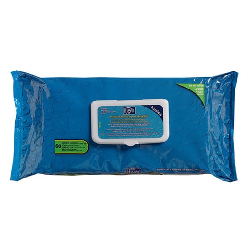 Hygea Premium Multi-Purpose Washcloths, 60 Wipes/