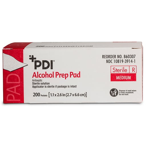 CURAD Alcohol Prep Pads (Pack of 4 Boxes) 400 Pieces of
