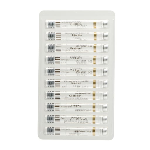Orabloc Articaine HCl 4% with Epinephrine 1:100,0