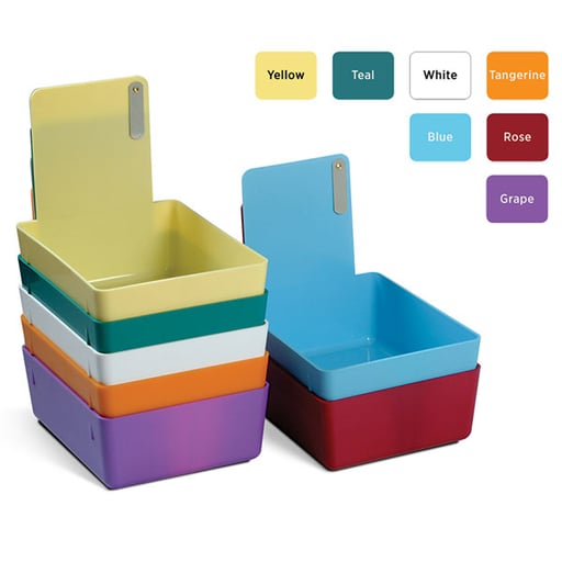 Plasdent Lab Pan - White Plastic Pan with Metal Clip, 7-1/16