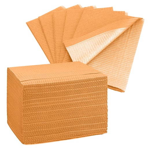 PlastCare USA Paper/Poly Patient Bibs, 3-Ply, 13 