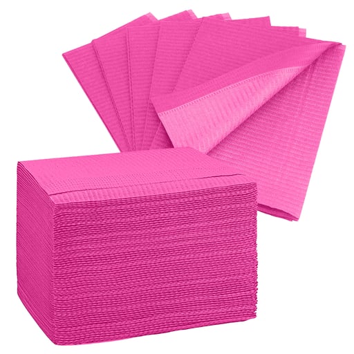 PlastCare USA Paper/Poly Patient Bibs, 3-Ply, 13 