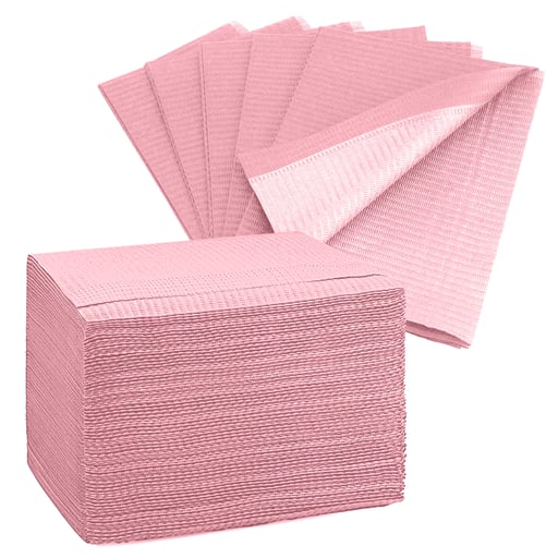 PlastCare USA Paper/Poly Patient Bibs, 3-Ply, 13 