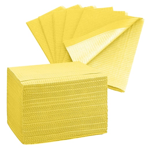PlastCare USA Paper/Poly Patient Bibs, 3-Ply, 13 