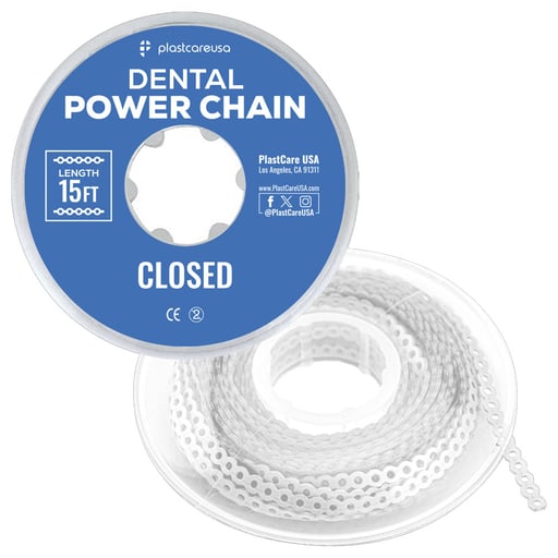 PlastCare USA 15ft Elastic Power Chain Roll, Clos