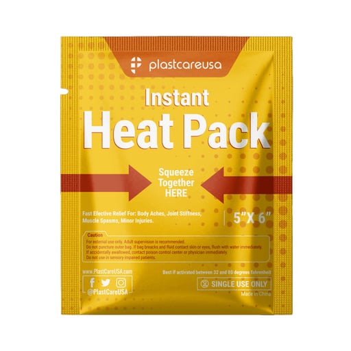 PlastCare USA Disposable 5" x 6" Instant Heat Pac