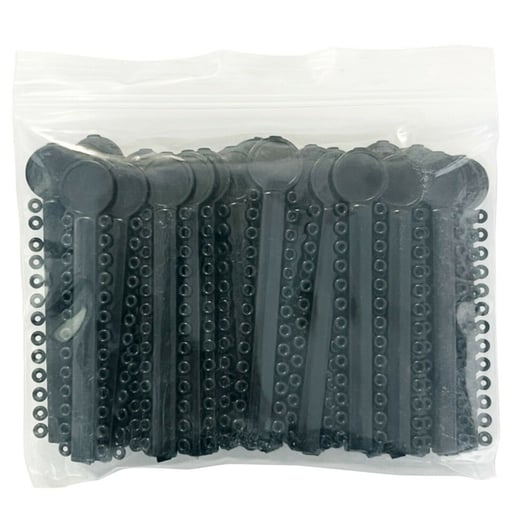 PlastCare USA Elastic Ligature Ties - Black, 1040