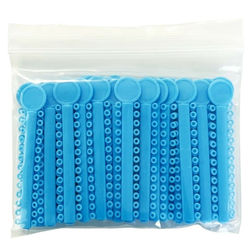 PlastCare USA Elastic Ligature Ties - Blue, 1040/