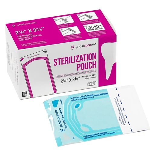 PlastCare USA Self Seal Sterilization Pouch, 2.25