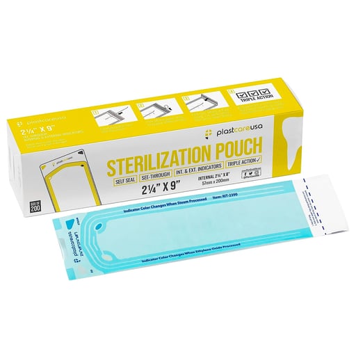 PlastCare USA Self Seal Sterilization Pouch, 2.25