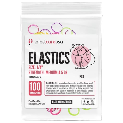 PlastCare USA ELASTICS 1/4" Fox, Medium 4.5 oz El