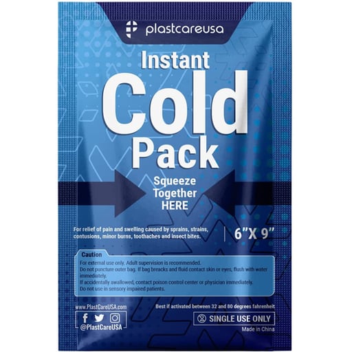PlastCare USA 6" x 9" Disposable Instant Cold Com