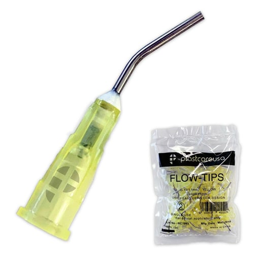 PlastCare USA Pre-Bent Needle Applicator Tips, 19