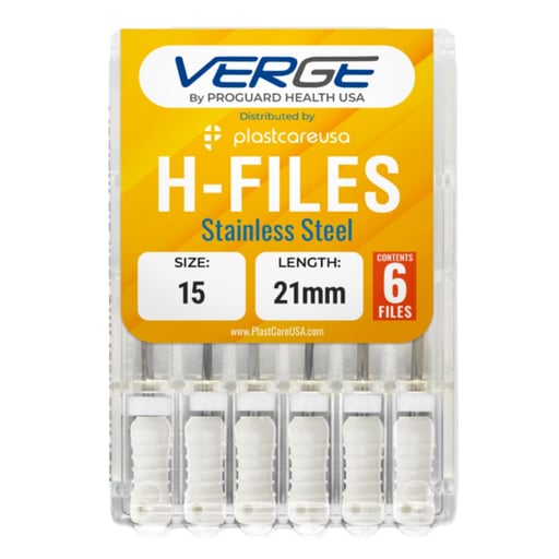 VERGE 21 mm Endo Hedstrom Root Canal H Files, Sta
