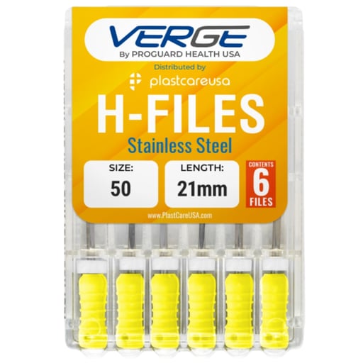 VERGE 21 mm Endo Hedstrom Root Canal H Files, Sta
