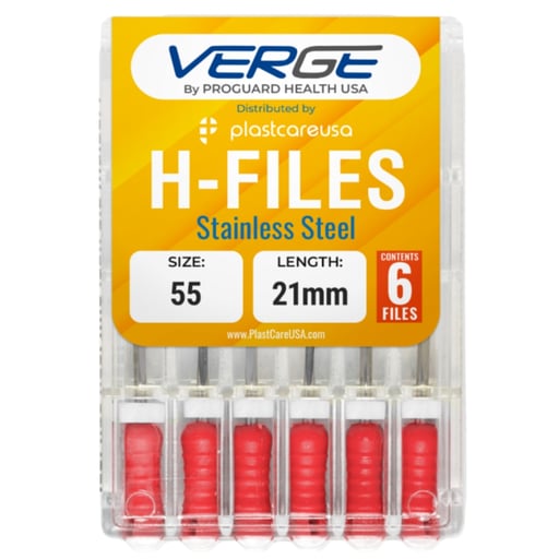 VERGE 21 mm Endo Hedstrom Root Canal H Files, Sta