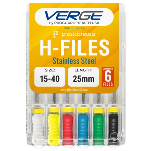 VERGE 25 mm Endo Hedstrom Root Canal H Files, Sta
