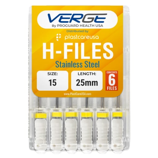 VERGE 25 mm Endo Hedstrom Root Canal H Files, Sta