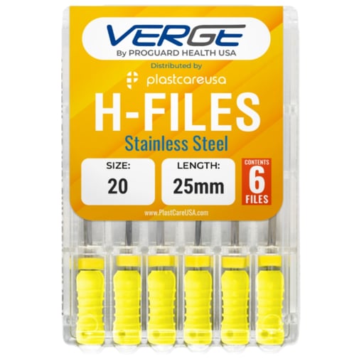 VERGE 25 mm Endo Hedstrom Root Canal H Files, Sta