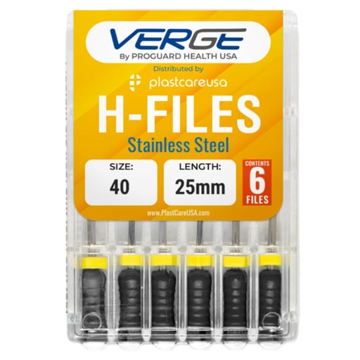 VERGE 25 mm Endo Hedstrom Root Canal H Files, Sta