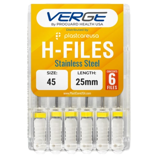 VERGE 25 mm Endo Hedstrom Root Canal H Files, Sta