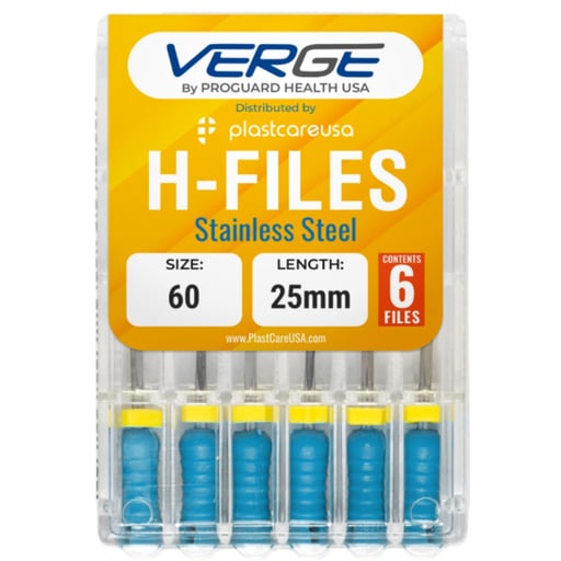 VERGE 25 mm Endo Hedstrom Root Canal H Files, Sta