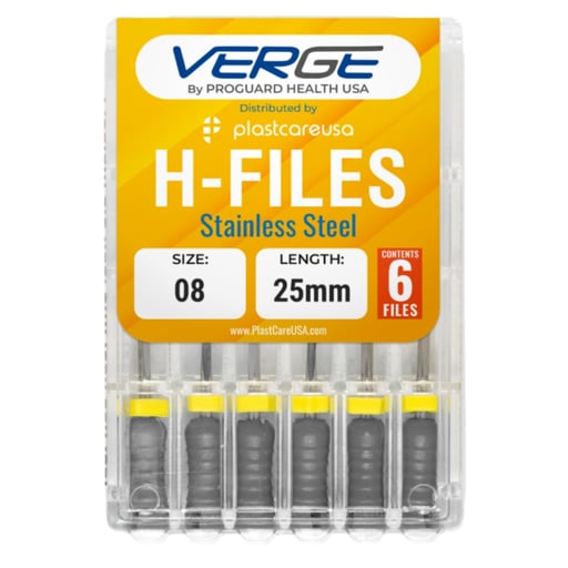 VERGE 25 mm Endo Hedstrom Root Canal H Files, Sta