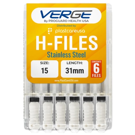 VERGE 31 mm Endo Hedstrom Root Canal H Files, Sta