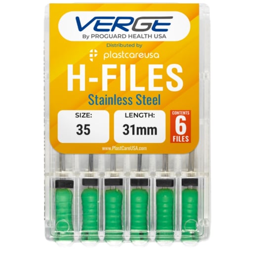 VERGE 31 mm Endo Hedstrom Root Canal H Files, Sta