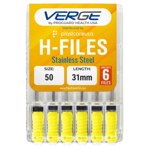 VERGE 31 mm Endo Hedstrom Root Canal H Files, Sta