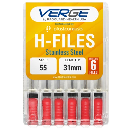 VERGE 31 mm Endo Hedstrom Root Canal H Files, Sta