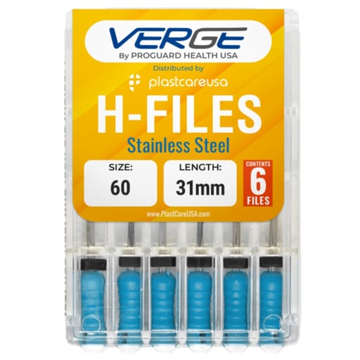 VERGE 31 mm Endo Hedstrom Root Canal H Files, Sta