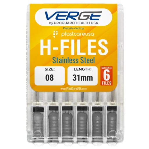 VERGE 31 mm Endo Hedstrom Root Canal H Files, Sta