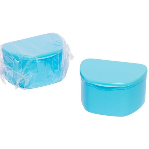 PlastCare USA Denture Case, Blue, 40/Pk. Individu