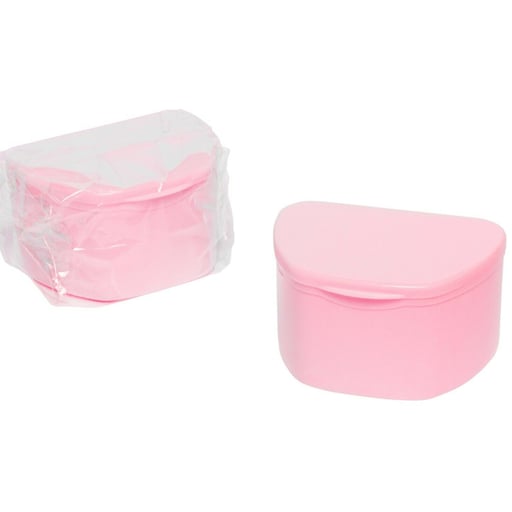 PlastCare USA Denture Case, Pink, 40/Pk. Individu