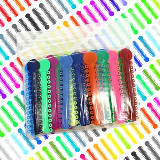 PlastCare USA Elastic Ligature Bands, Assorted Co