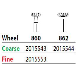 Two Striper FG #860 Fine Wheel shaped Diamond Bur