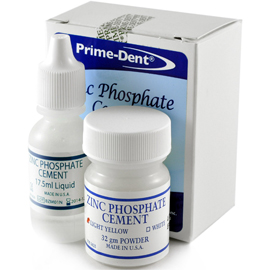 Prime-Dent Zinc Phosphate Cement, a very high str