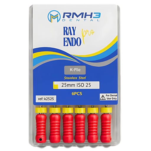 RayEndo Pro K-Files, 25mm, #25, 6/Box