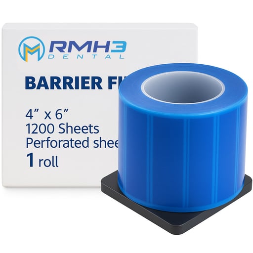 RMH3 Dental 4" x 6" Blue Barrier Film For Dental