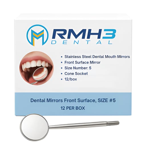 RMH3 Dental Front Surface Mouth Mirrors, Size #5,