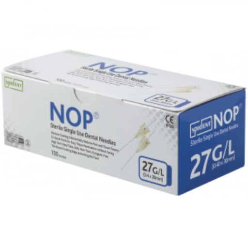 Spident 27 gauge Short Disposable Dental Needles (0.4X21mm) Box of