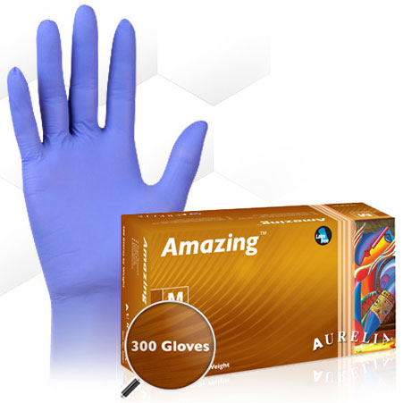 Aurelia Amazing Nitrile Violet Powder-Free Gloves
